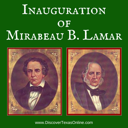 Inauguration of Mirabeau B. Lamar